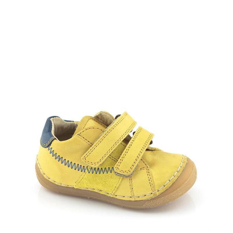 Žute fleksibilne Froddo cipele od prirodne kože s plavim šarama picture