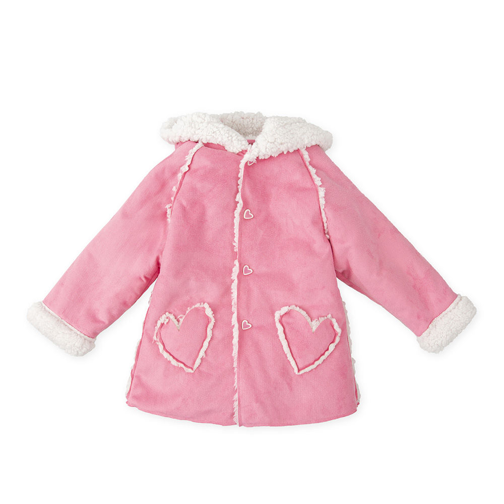 Dječji kaputić s kapuljačom – rozi s aplikacijom srca | Agatha Ruiz de la Prada picture