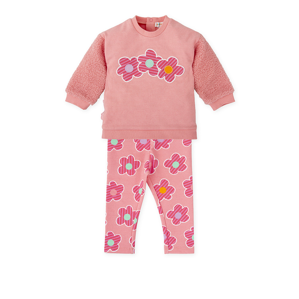 Komplet za djevojčice – roza majica s cvjetićima i tajice | Agatha Ruiz de la Prada picture