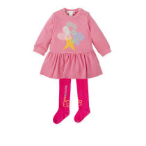 Komplet za djevojčice – roza haljina i čarape s cvjetnim motivom | Agatha Ruiz de la Prada picture